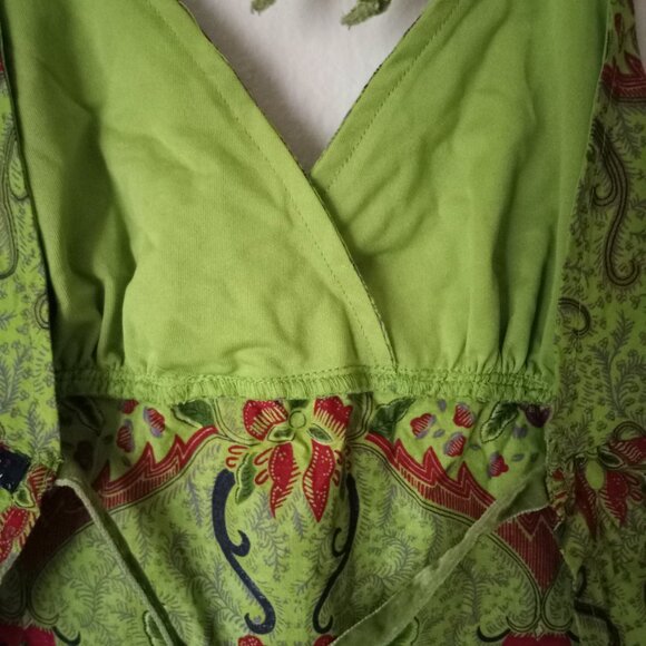 GUESS Green-and-Red Paisley Handkerchief Tank Women's S - Picture 7 of 10